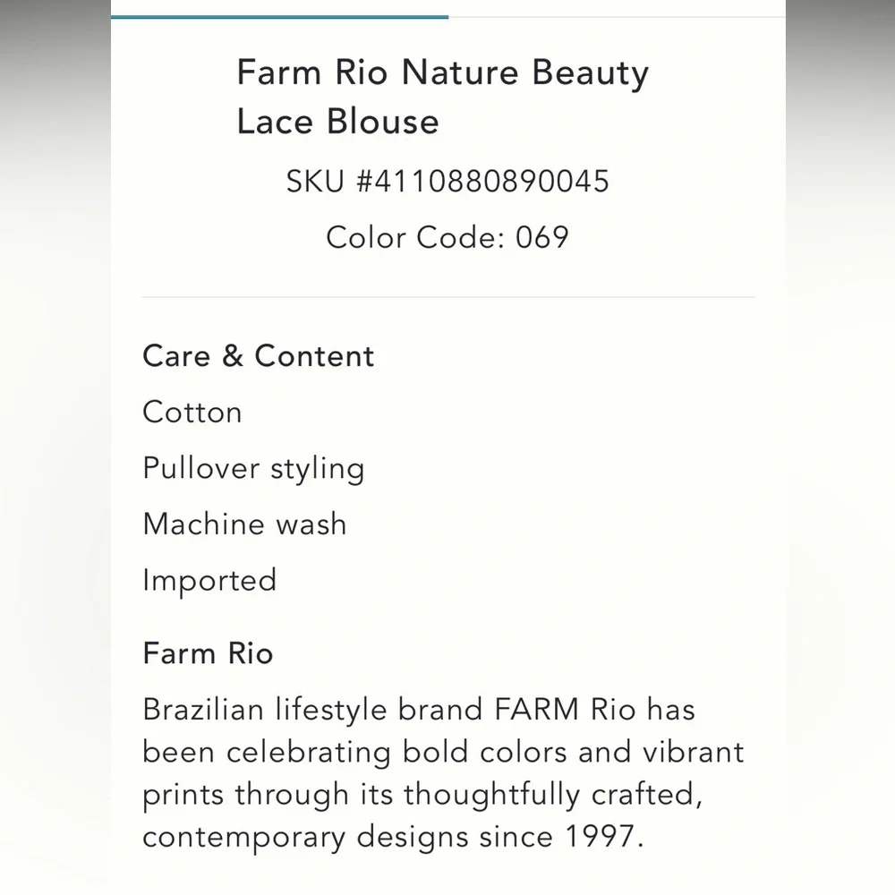 FARM Rio Multicolor Floral Blouse - Picture 5 of 6